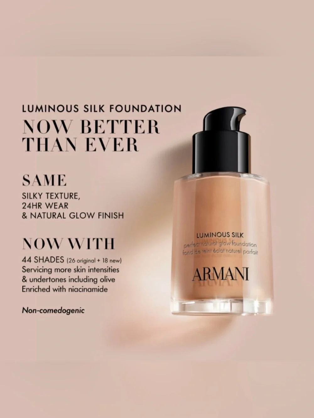 Giorgio Armani Full SizeLuminous Silk Foundation — Color 4.5 Light Neutral Peach